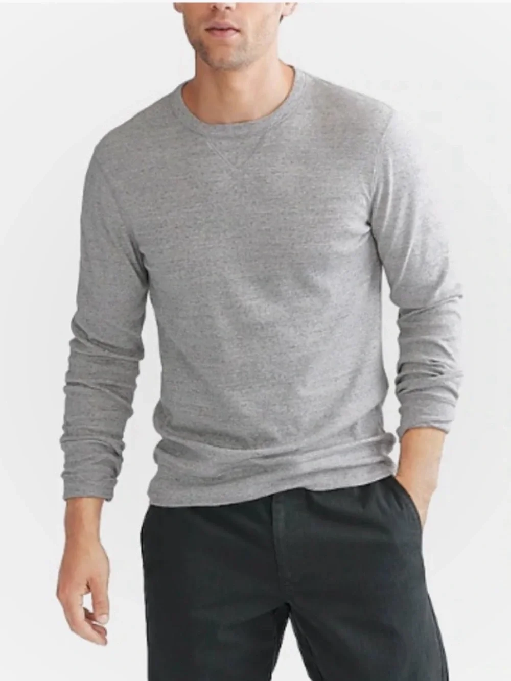 J. Crew Twisted Jaspe Rib Long Sleeve Shirt 100% Cotton